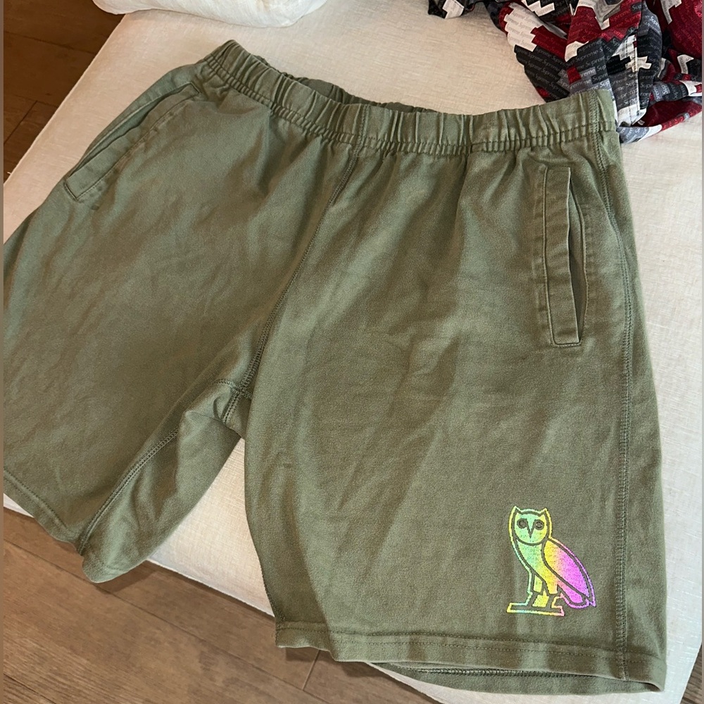 OVO green chrome shorts (XL)